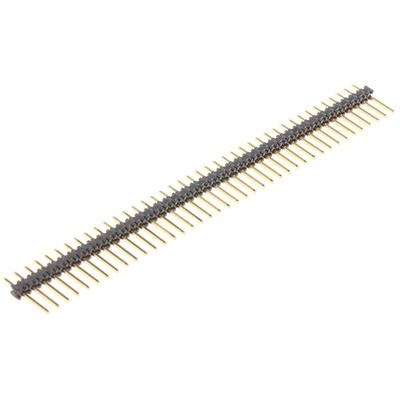 Stelvio Kontek 471 Series Straight Through Hole Pin Header, 40 Contact(s), 2.54mm Pitch, 1 Row(s), Unshrouded