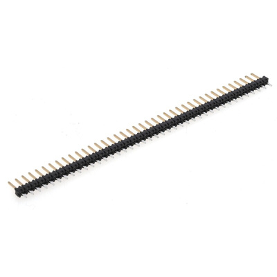 Stelvio Kontek 471 Series Straight Through Hole Pin Header, 40 Contact(s), 2.54mm Pitch, 1 Row(s), Unshrouded