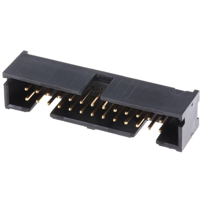 TE Connectivity AMP-LATCH Series, 2.54mm Pitch, 26 Way 2 Row Shrouded Straight PCB Header, Through Hole