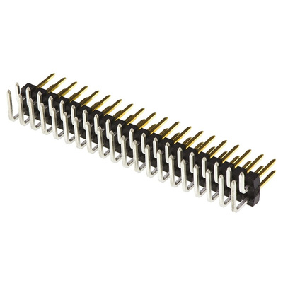 Molex C-Grid III Series Right Angle Through Hole Pin Header, 40 Contact(s), 2.54mm Pitch, 2 Row(s), Unshrouded