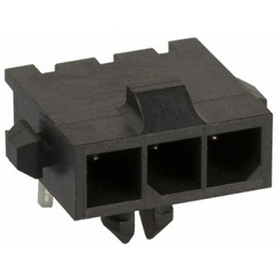 TE Connectivity Micro MATE-N-LOK Series Right Angle Through Hole PCB Header, 3 Contact(s), 3.0mm Pitch, 1 Row(s),