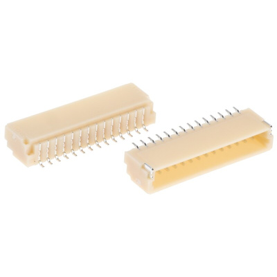JST SH Series Right Angle Surface Mount PCB Header, 14 Contact(s), 1.0mm Pitch, 1 Row(s), Shrouded