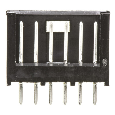 TE Connectivity AMPMODU MOD II Series Straight Through Hole PCB Header, 6 Contact(s), 2.54mm Pitch, 1 Row(s), Shrouded