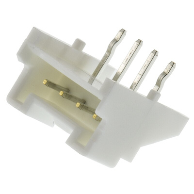 JST PA Series Right Angle Through Hole PCB Header, 4 Contact(s), 2.0mm Pitch, 1 Row(s), Shrouded