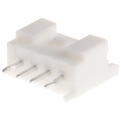 JST PA Series Straight Through Hole PCB Header, 4 Contact(s), 2.0mm Pitch, 1 Row(s), Shrouded