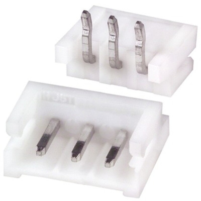 JST EH Series Right Angle Through Hole PCB Header, 3 Contact(s), 2.5mm Pitch, 1 Row(s), Shrouded