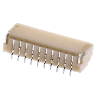JST SH Series Straight Surface Mount PCB Header, 10 Contact(s), 1.0mm Pitch, 1 Row(s), Shrouded