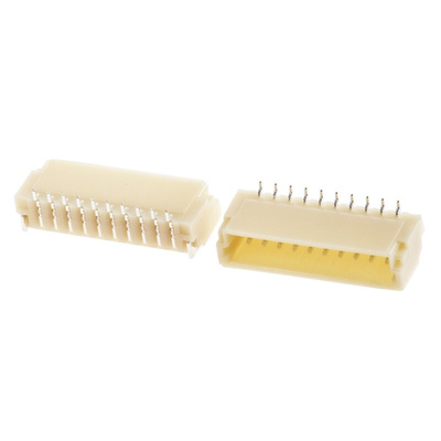 JST SH Series Straight Surface Mount PCB Header, 10 Contact(s), 1.0mm Pitch, 1 Row(s), Shrouded
