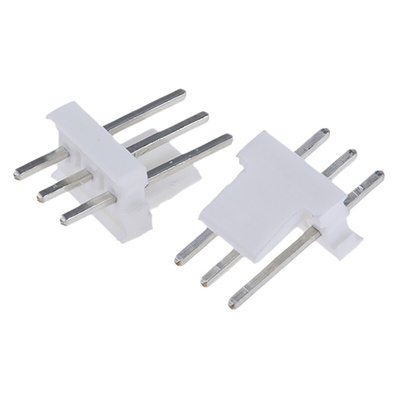 TE Connectivity MTA-100 Series Straight Through Hole Pin Header, 3 Contact(s), 2.54mm Pitch, 1 Row(s), Unshrouded