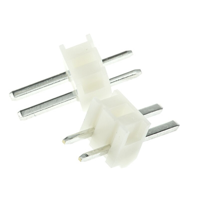 JST NH Series Straight Through Hole Pin Header, 2 Contact(s), 2.5mm Pitch, 1 Row(s), Unshrouded