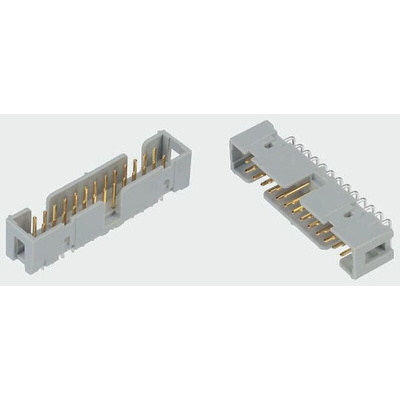 3M 2500 Series Straight Through Hole PCB Header, 20 Contact(s), 2.54mm Pitch, 2 Row(s), Shrouded