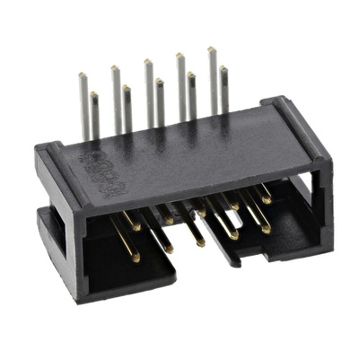 3M 2500 Series Right Angle Through Hole PCB Header, 10 Contact(s), 2.54mm Pitch, 2 Row(s), Shrouded
