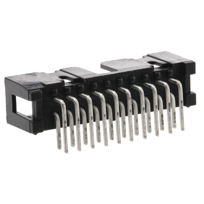 3M 2500 Series Right Angle Through Hole PCB Header, 20 Contact(s), 2.54mm Pitch, 2 Row(s), Shrouded