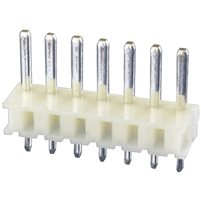 JST NH Series Straight Through Hole Pin Header, 7 Contact(s), 2.5mm Pitch, 1 Row(s), Unshrouded