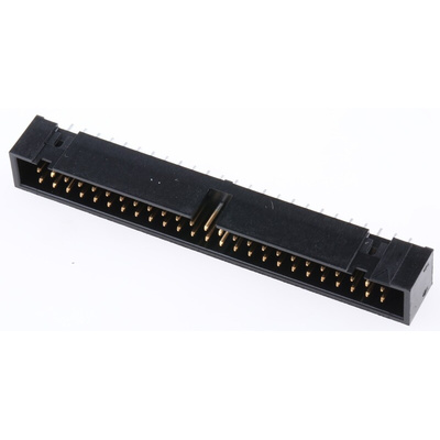 Hirose HIF3FC Series Straight Through Hole PCB Header, 50 Contact(s), 2.54mm Pitch, 2 Row(s), Shrouded