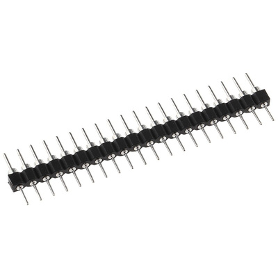 E-TEC SIB Series Straight Through Hole Pin Header, 20 Contact(s), 2.54mm Pitch, 1 Row(s), Unshrouded