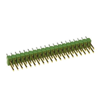 TE Connectivity AMPMODU MOD II Series Straight Through Hole Pin Header, 40 Contact(s), 2.54mm Pitch, 2 Row(s),
