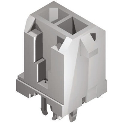 Molex Micro-Fit 3.0 Series Straight Through Hole PCB Header, 2 Contact(s), 3.0mm Pitch, 2 Row(s), Shrouded