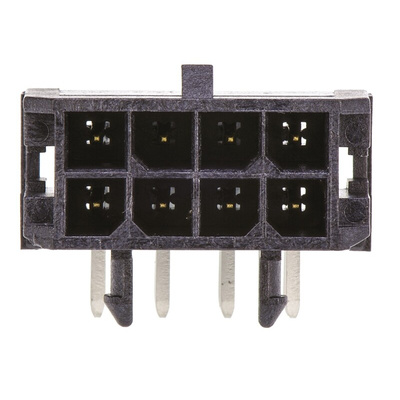 Molex Micro-Fit 3.0 Series Right Angle Through Hole PCB Header, 8 Contact(s), 3.0mm Pitch, 2 Row(s), Shrouded