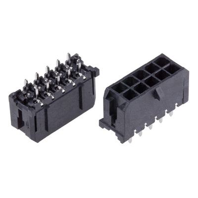 Molex Micro-Fit 3.0 Series Straight Through Hole PCB Header, 10 Contact(s), 3.0mm Pitch, 2 Row(s), Shrouded