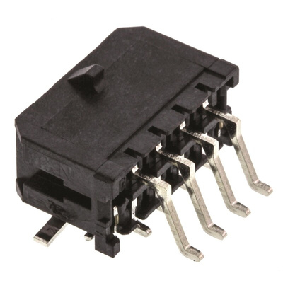Molex Micro-Fit 3.0 Series Right Angle Surface Mount PCB Header, 8 Contact(s), 3.0mm Pitch, 2 Row(s), Shrouded