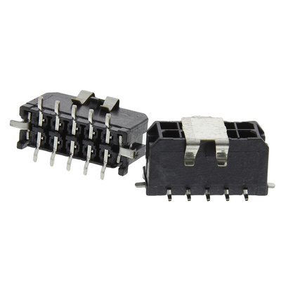 Molex Micro-Fit 3.0 Series Straight Surface Mount PCB Header, 10 Contact(s), 3.0mm Pitch, 2 Row(s), Shrouded