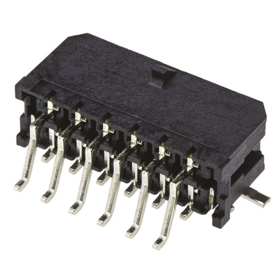 Molex Micro-Fit 3.0 Series Right Angle Surface Mount PCB Header, 12 Contact(s), 3.0mm Pitch, 2 Row(s), Shrouded