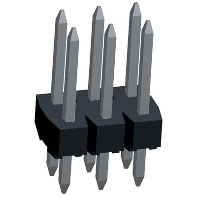 Molex C-Grid III Series Straight Through Hole Pin Header, 6 Contact(s), 2.54mm Pitch, 2 Row(s), Unshrouded