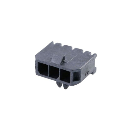 Molex Micro-Fit 3.0 Series Right Angle Through Hole PCB Header, 3 Contact(s), 3.0mm Pitch, 1 Row(s), Shrouded