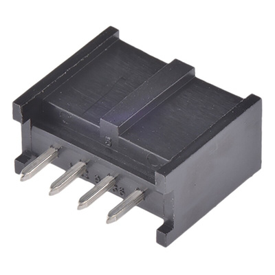Molex C-Grid III Series Straight Through Hole PCB Header, 4 Contact(s), 2.54mm Pitch, 1 Row(s), Shrouded