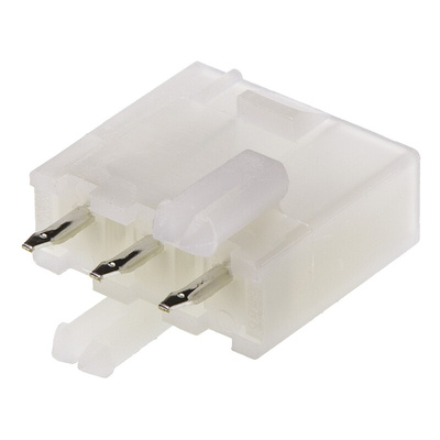 Molex Mini-Fit Jr. Series Straight Through Hole PCB Header, 3 Contact(s), 4.2mm Pitch, 1 Row(s), Shrouded