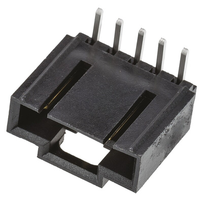 Molex SL Series Right Angle Through Hole PCB Header, 5 Contact(s), 2.54mm Pitch, 1 Row(s), Shrouded