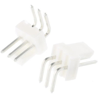 Molex KK 254 Series Right Angle Through Hole Pin Header, 3 Contact(s), 2.54mm Pitch, 1 Row(s), Unshrouded