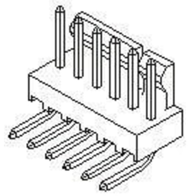 Molex KK 254 Series Right Angle Through Hole Pin Header, 8 Contact(s), 2.54mm Pitch, 1 Row(s), Unshrouded