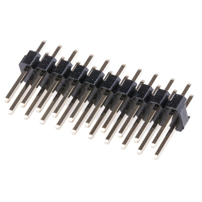 HARWIN M20 Series Straight Through Hole Pin Header, 20 Contact(s), 2.54mm Pitch, 2 Row(s), Unshrouded