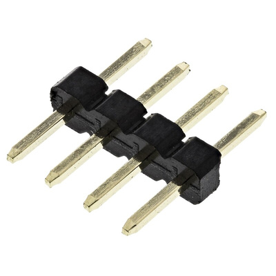 HARWIN M22 Series Straight Through Hole Pin Header, 4 Contact(s), 2.0mm Pitch, 1 Row(s), Unshrouded
