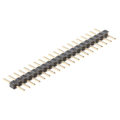 HARWIN M22 Series Straight Through Hole Pin Header, 20 Contact(s), 2.0mm Pitch, 1 Row(s), Unshrouded