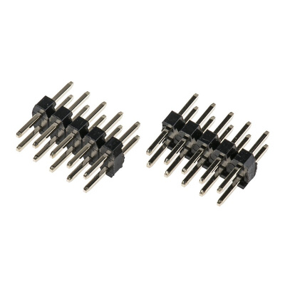 HARWIN M22 Series Straight Through Hole Pin Header, 10 Contact(s), 2.0mm Pitch, 2 Row(s), Unshrouded