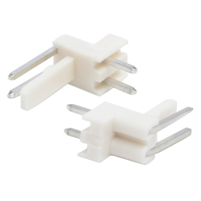 Molex Mini-Latch Series Right Angle Through Hole Pin Header, 2 Contact(s), 2.5mm Pitch, 1 Row(s), Unshrouded