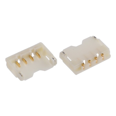JST ACH Series Right Angle Surface Mount PCB Header, 4 Contact(s), 1.2mm Pitch, 1 Row(s), Shrouded