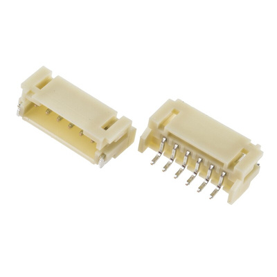 JST PH Series Right Angle Surface Mount PCB Header, 6 Contact(s), 2.0mm Pitch, 1 Row(s), Shrouded