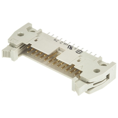 Harting SEK 18 Series Straight Through Hole PCB Header, 26 Contact(s), 2.54mm Pitch, 2 Row(s), Shrouded