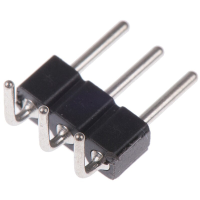 Preci-Dip Right Angle Through Hole Pin Header, 3 Contact(s), 2.54mm Pitch, 1 Row(s), Unshrouded