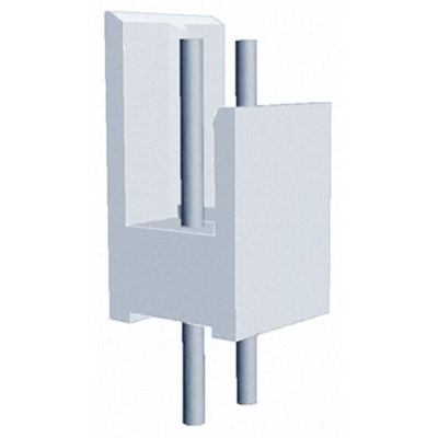 TE Connectivity AMP-QUICK Series Straight Through Hole PCB Header, 2 Contact(s), 2.54mm Pitch, 1 Row(s), Shrouded