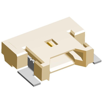 Molex PanelMate Series Right Angle Surface Mount PCB Header, 2 Contact(s), 1.25mm Pitch, 1 Row(s), Shrouded