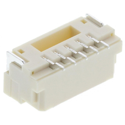JST GH Series Straight Surface Mount PCB Header, 5 Contact(s), 1.25mm Pitch, Shrouded