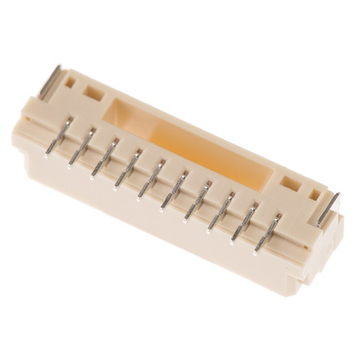 JST GH Series Straight Surface Mount PCB Header, 10 Contact(s), 1.25mm Pitch, Shrouded