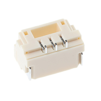 JST GH Series Right Angle Surface Mount PCB Header, 3 Contact(s), 1.25mm Pitch, Shrouded
