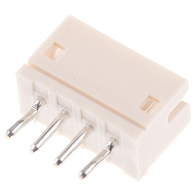 JST ZH Series Top Entry Through Hole PCB Header, 4 Contact(s), 1.5mm Pitch, 1 Row(s), Shrouded