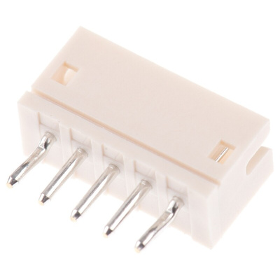 JST ZH Series Top Entry Through Hole PCB Header, 5 Contact(s), 1.5mm Pitch, 1 Row(s), Shrouded
